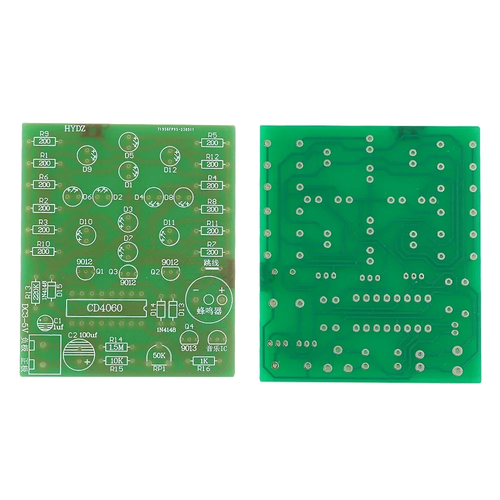 Kit de fabricación de lámparas de ensueño CD4060, 3V-5V, CD4060, fabricación de linternas musicales, lámpara de música Alice, fabricante de entrenamiento, Kit electrónico de laboratorio DIY - imagen 5