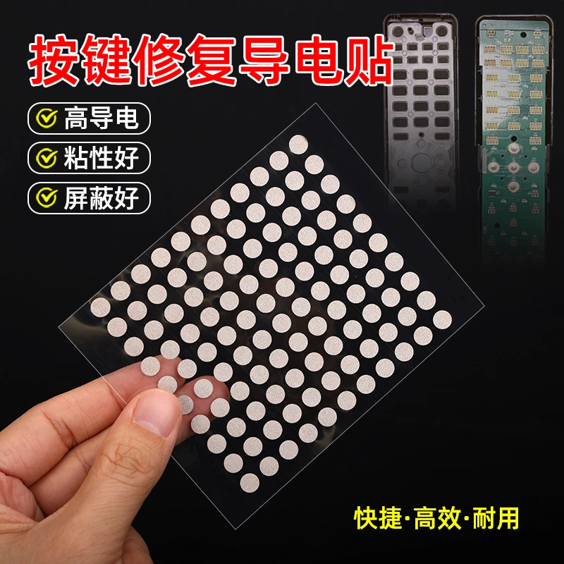 Kit de reparación de teclado con almohadillas de goma conductoras negras de 4/6 MM de diámetro para botones de goma conductora de Control remoto IR - imagen 4