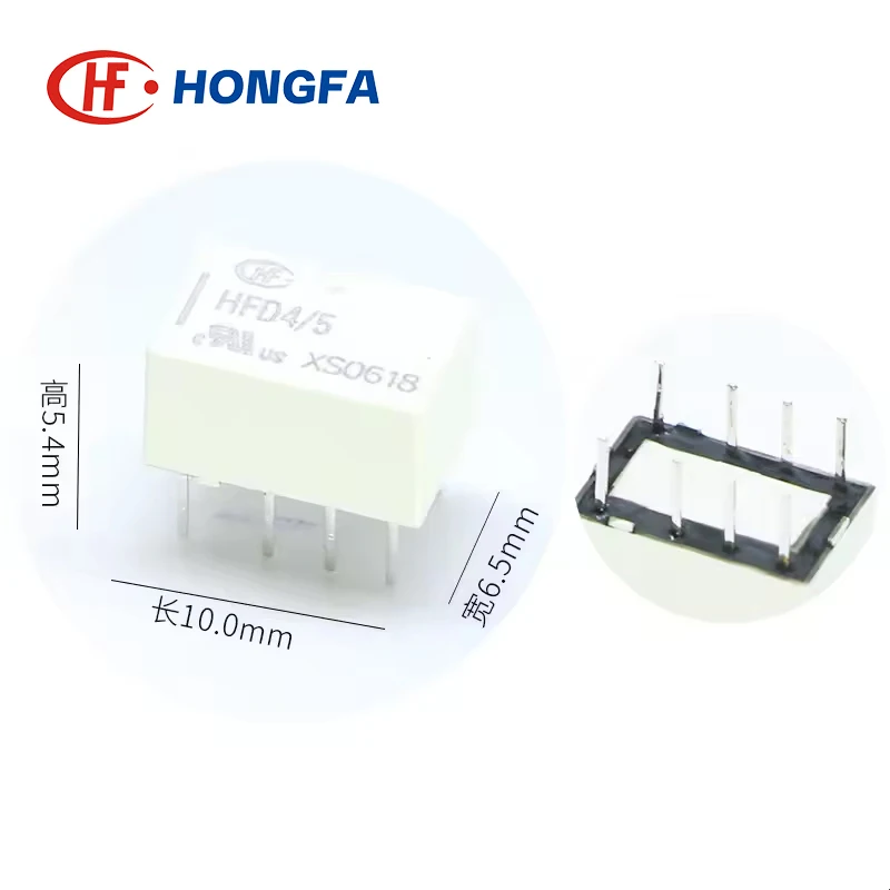 10 Uds relé de señal HFD4/5 HFD4/12 HFD4/24 HFD4/3/5/12/24 3V 5V 12V 24V 2A 8PIN dos juegos de conversión DIP8 - imagen 2
