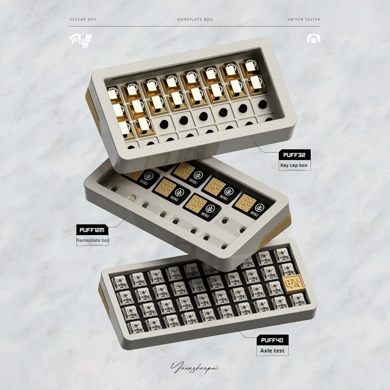 Probador de interruptores Puff40, modelo de teclado personalizado de 40 teclas, caja de colección, adorno de mesa, accesorios de teclado mecánico - imagen 2