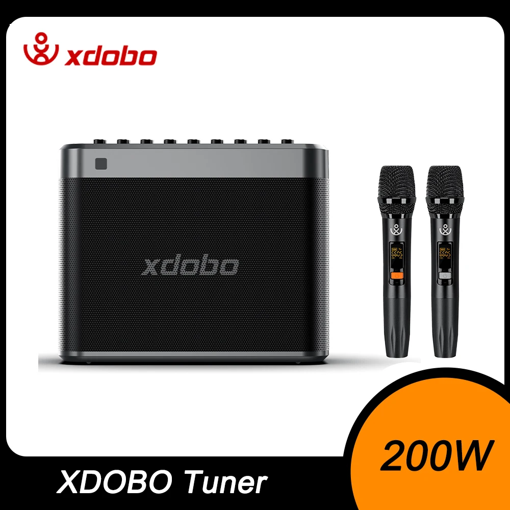 XDOBO sintonizador Ultra alta potencia 200W Bluetooth Karaoke monitoreo instrumento de música en vivo Karaoke altavoz doméstico con sonido de graves pesados