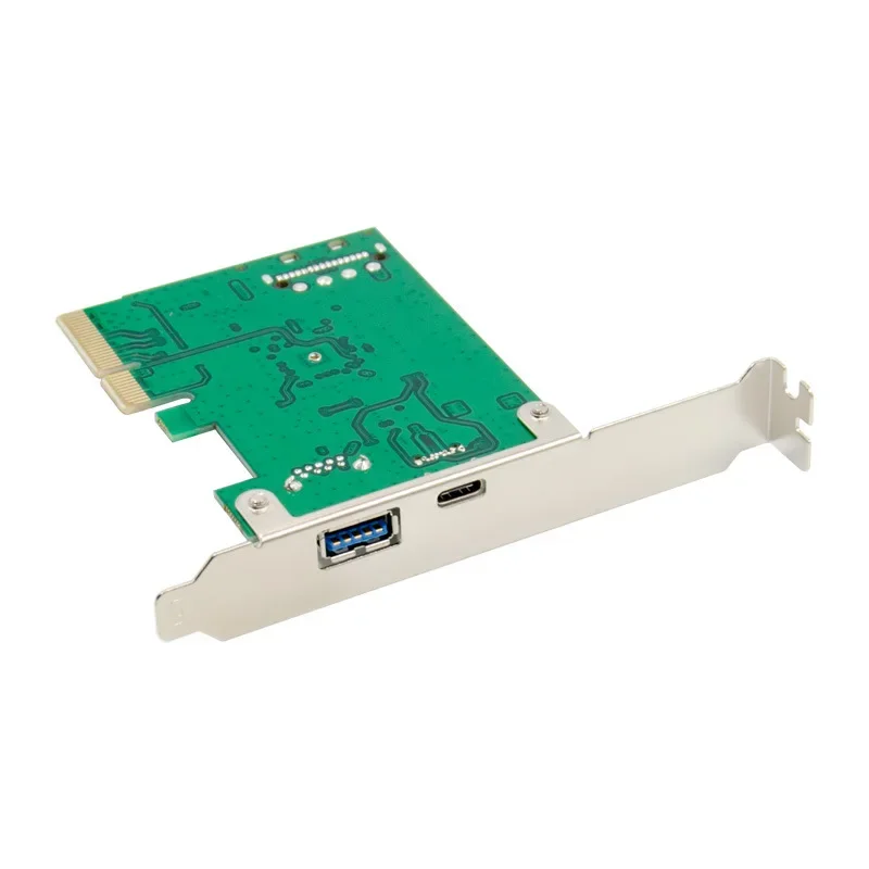 Agregar tarjeta PCIE TypeC A 2.4A Riser súper alta velocidad puerto dual USB 3,1 tarjeta de expansión Chip Asmedia ASM1142 controlador convertidor - imagen 4