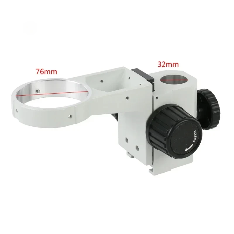 Soporte para microscopios estéreo con Zoom ajustable de 76mm de diámetro, soporte de enfoque para microscopio Binocular Tinocular
