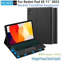Xiaomi Redmi Pad SE Funda Teclado Retroiluminada Universal Antigolpes