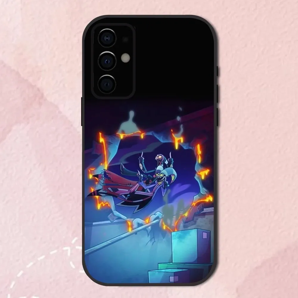 Funda de teléfono de dibujos animados de Anime para Samsung S24,S21,S22,S23,S30,Ultra,S20,Plus,Fe,Lite,Note,10,9,5G H-Helluva Boss, carcasa suave negra - imagen 4