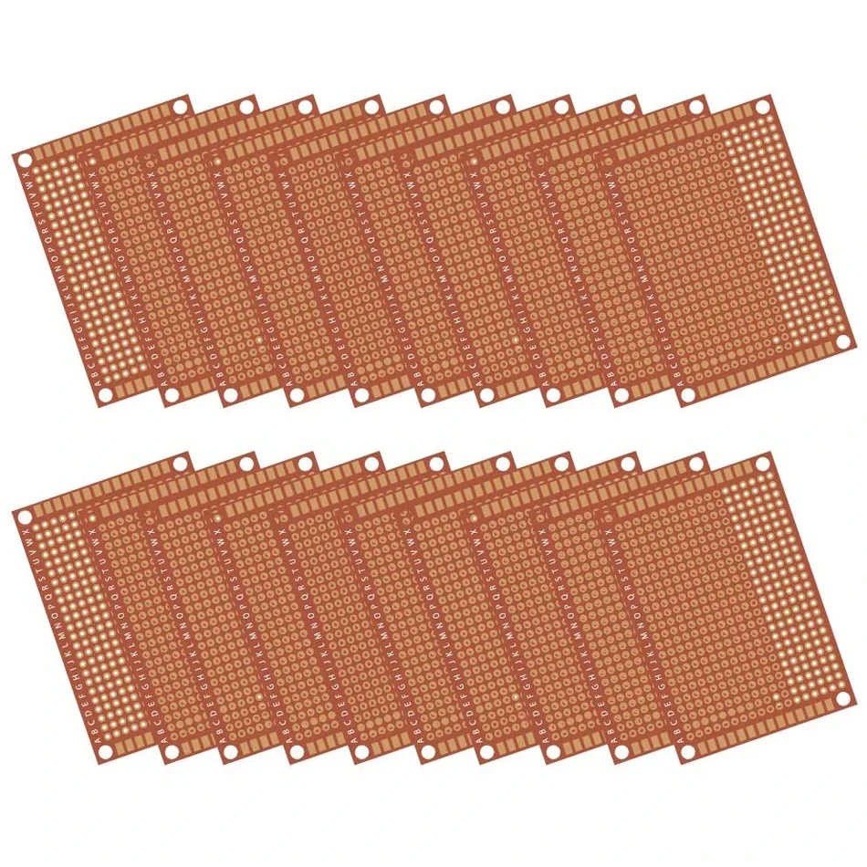 Placas PCB compuestas de papel Perfboard de cobre, placa de pruebas Universal de 5 cm x 7 cm, placa de circuito impreso de una cara, 10/20 Uds. - imagen 4