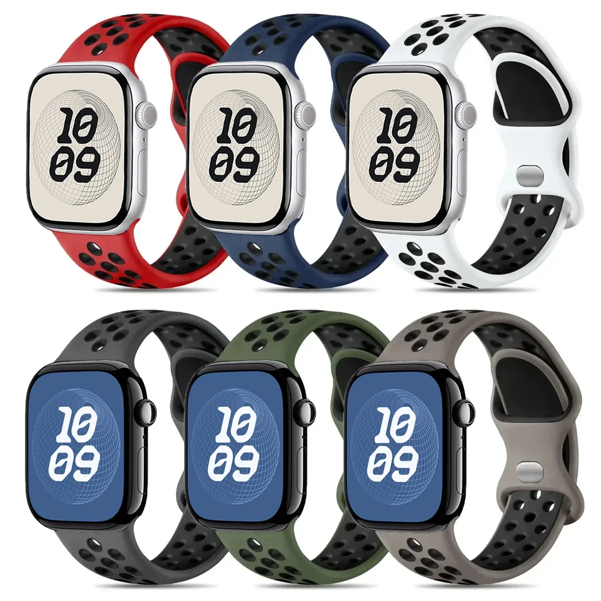 Correa deportiva para Apple Watch Ultra 3 49mm S11 46/42mm 45mm 44mm 40mm 41mm pulsera iWatch Series 10 8 7 6 4 5 9 SE banda de silicona - imagen 2