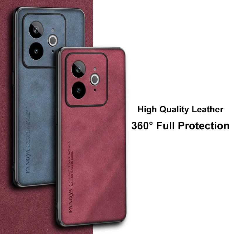 Para Realme GT7 Pro Racing funda de lujo de cuero PU funda de teléfono para Realme GT 7 Pro Racing 5G contraportada protección de silicona mate - imagen 4