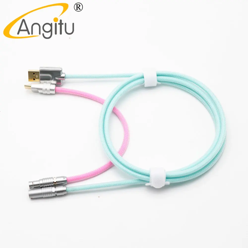 Angitu-Cable de Aviador USB a tipo C, Conector personalizado de teclado mecánico tipo C, Mini 5 pines, Micro Cable con aviador 0B PHG FGG - imagen 3