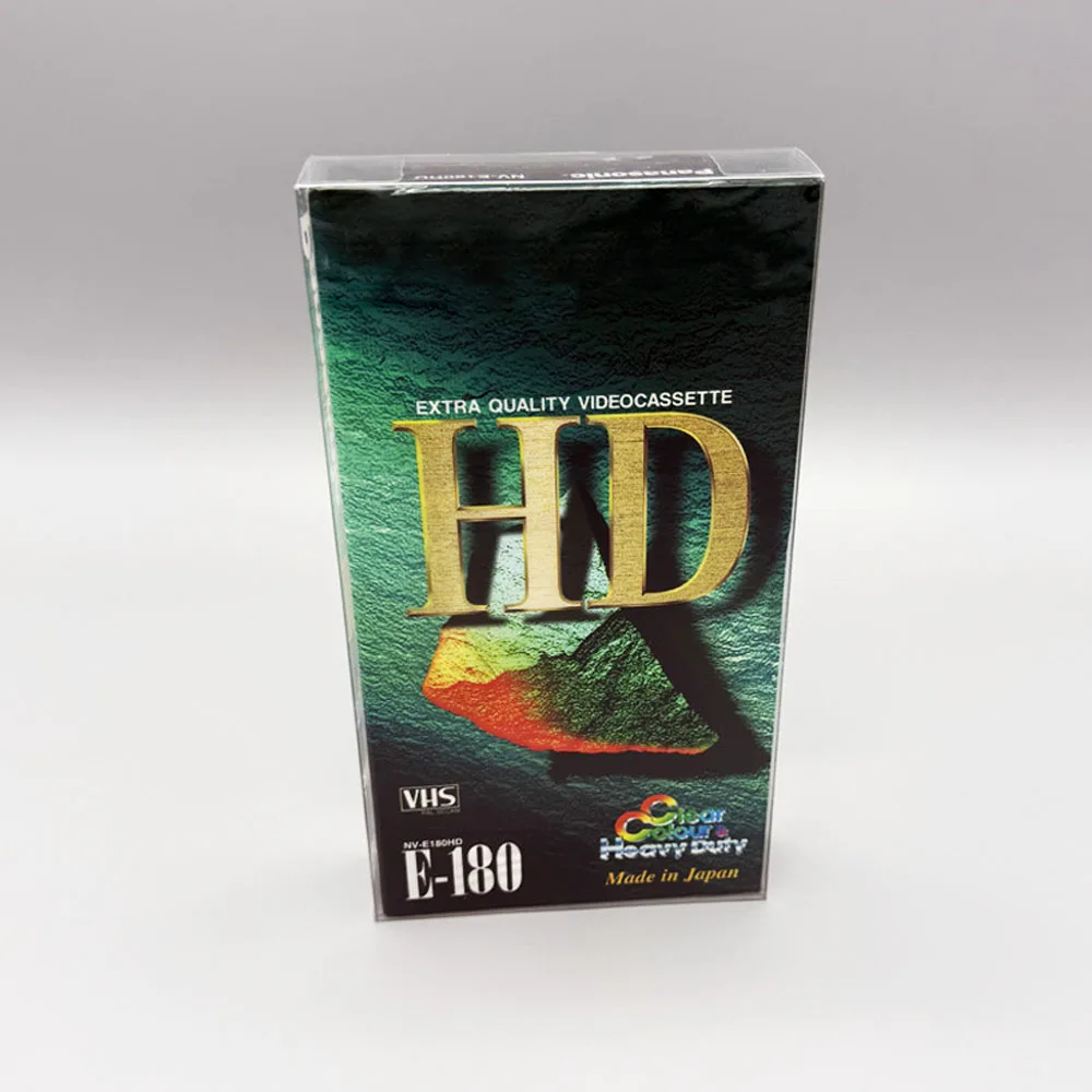 Protector de 5 cajas para cinta VINTAGE VHS PANASONIC NV-E180HDE, estuche de exposición transparente, caja de colección