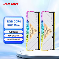 Memoria Ram para juegos de escritorio de doble canal JUHOR RGB DDR4 16GBX2 3200MHz 8GBX2