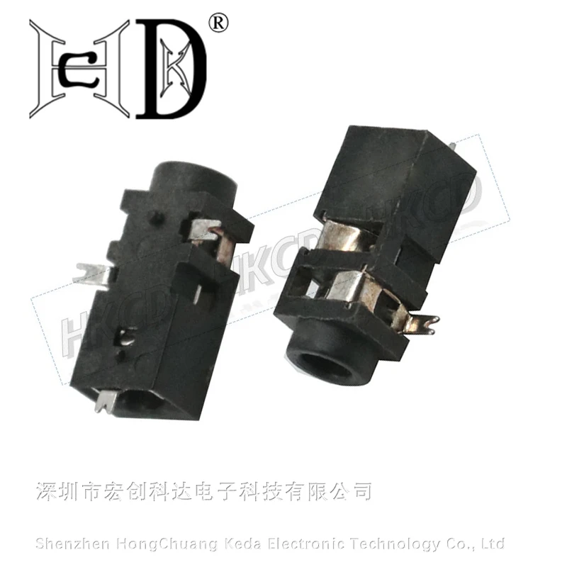 5 uds PJ-208 toma de corriente 2,5 toma para auriculares parche de 3 pies 2 pies fijos base de enchufe de 2,5 MM - imagen 4