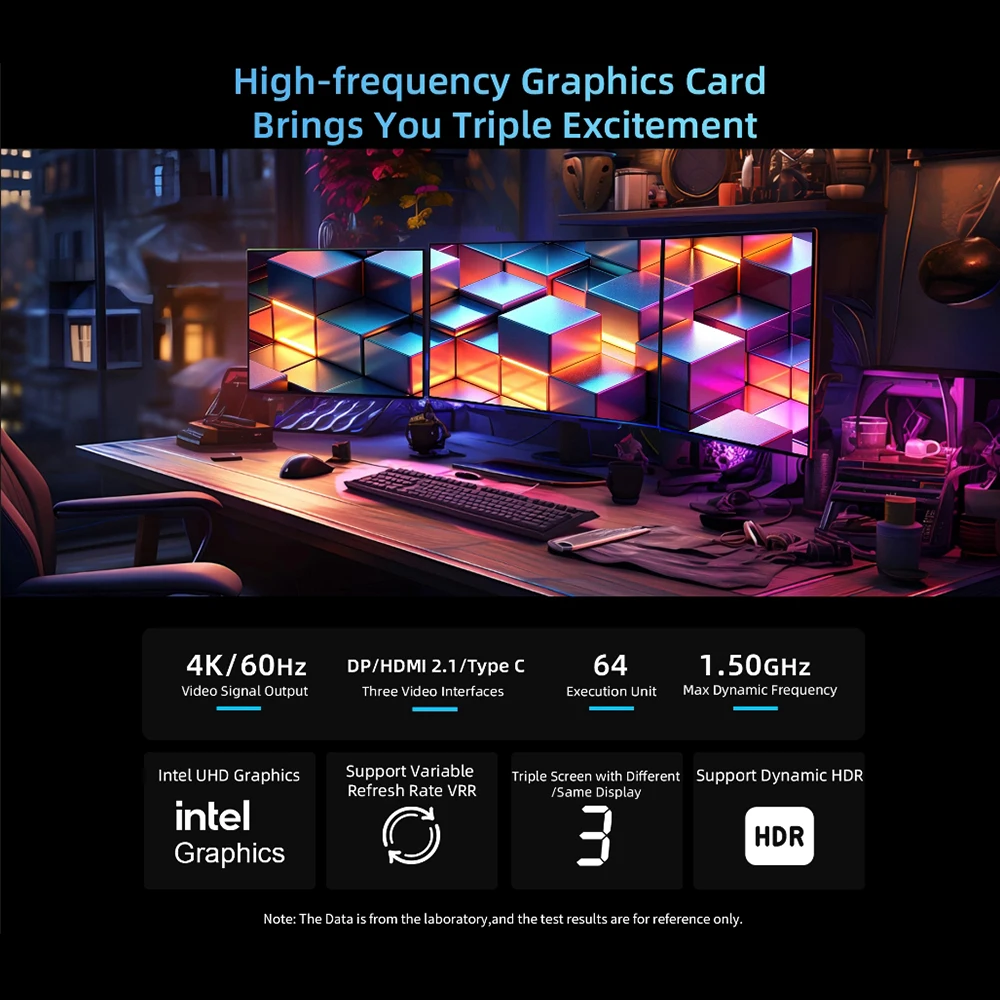 BMAX-Mini PC B10 Pro, Intel 13th Gen i7-13620H, 10 núcleos máx. 4,9 GHz, 24GB LPDDR5 RAM, 1TB SSD, WiFi 6, Bluetooth 5,2 - imagen 4