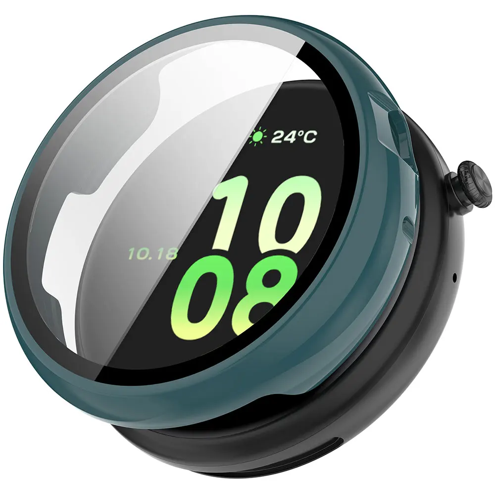 Vidrio templado + funda para Honor Watch Fit Protector de pantalla de 44mm cubierta de reloj de parachoques integral de PC dura para Honor Watch Fit IVY-B39 - imagen 4