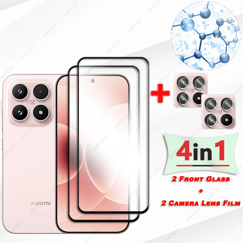 Para Xiaomi 17 Protector de pantalla de vidrio para Xiaomi 17 5G película protectora de borde negro Protector de lente de cámara para Xiaomi 17 vidrio - imagen 2