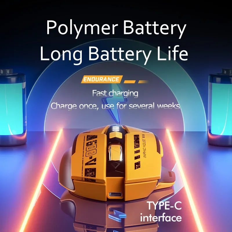 Ratón inalámbrico Bluetooth A9 2,4G rodillo antideslizante DPI ajustable 500mAh recargable tipo C ratón silencioso con indicador de batería - imagen 5