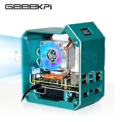 GeeekPi Torre UPS RGB Programable para Raspberry Pi 4B con Ventilador