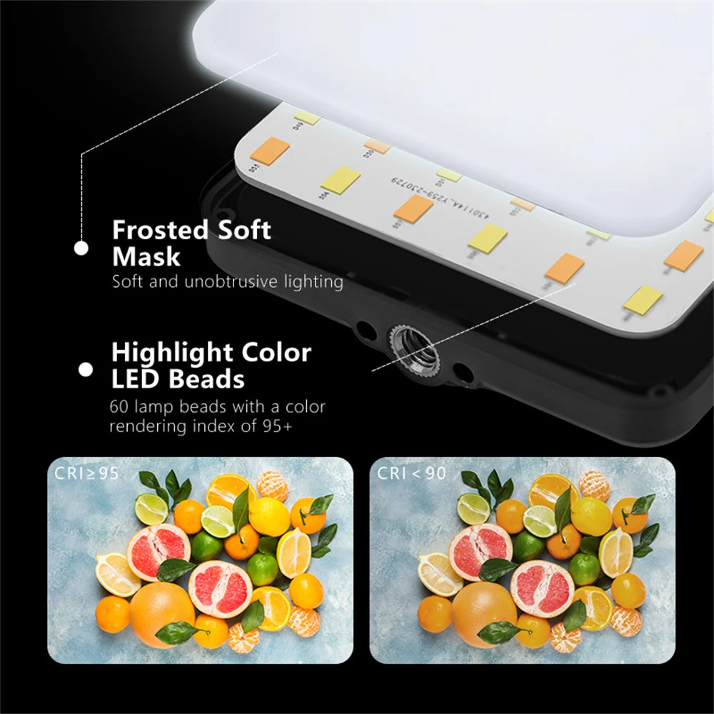 Nueva fotografía de teléfono transmisión en vivo luz de relleno ajustada 3 modos Clip-on luz de relleno LED para teléfono tableta Selfie videoconferencia - imagen 4