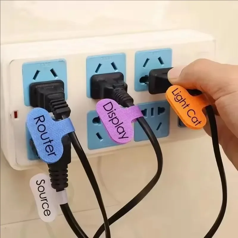 Etiquetas autoadhesivas cables impermeables antidesgarro gestión hogar - imagen 3