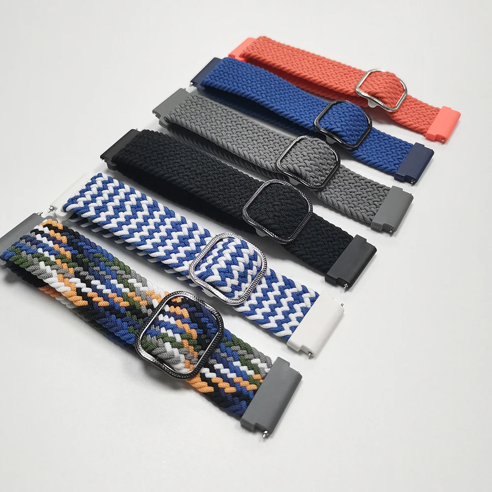 Correa de nailon de 20 a 22mm para reloj Garmin Venu 3 Band Forerunner 570 265 165 255M Vivoactive 6 5 4 para pulsera Garmin Venu Sq 2 - imagen 3