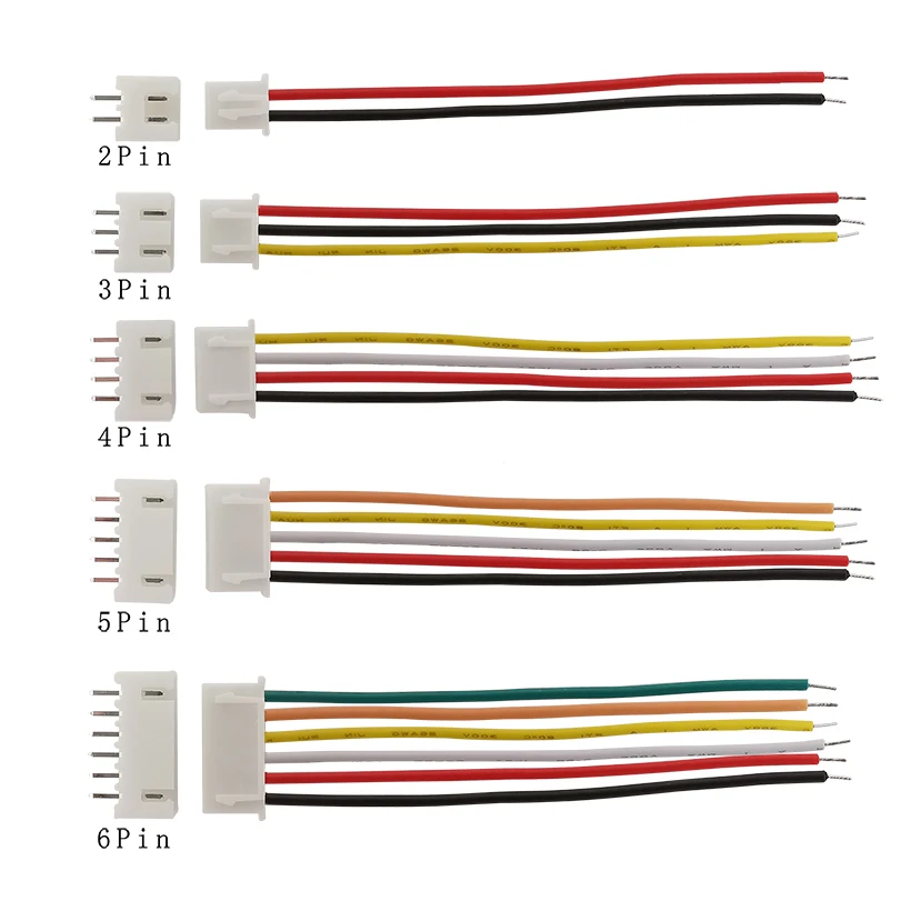 Conectores de Cable JST XH2.54, 2/3/4/5/6/7/8/9/10 pines XH, 2,54mm, conector macho y hembra, longitud de 200mm, 26AWG, 5/10 juegos - imagen 4