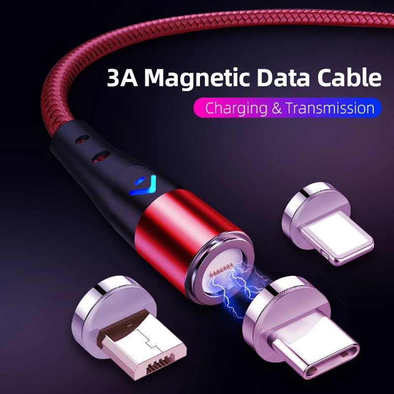 Cable IPone de carga súper rápida 5A, Micro Cable magnético USB tipo C para IPhone 14, Samsung S20, Xiaomi, Huawei P30, Cable de datos para teléfono