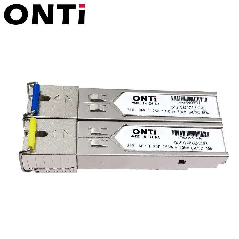 ONTi-transceptor de conector BIDI SC de 1,25G, módulo WDM SFP, Gigabit, Ethernet de fibra óptica de modo único, Compatible con el interruptor de la marca - imagen 3