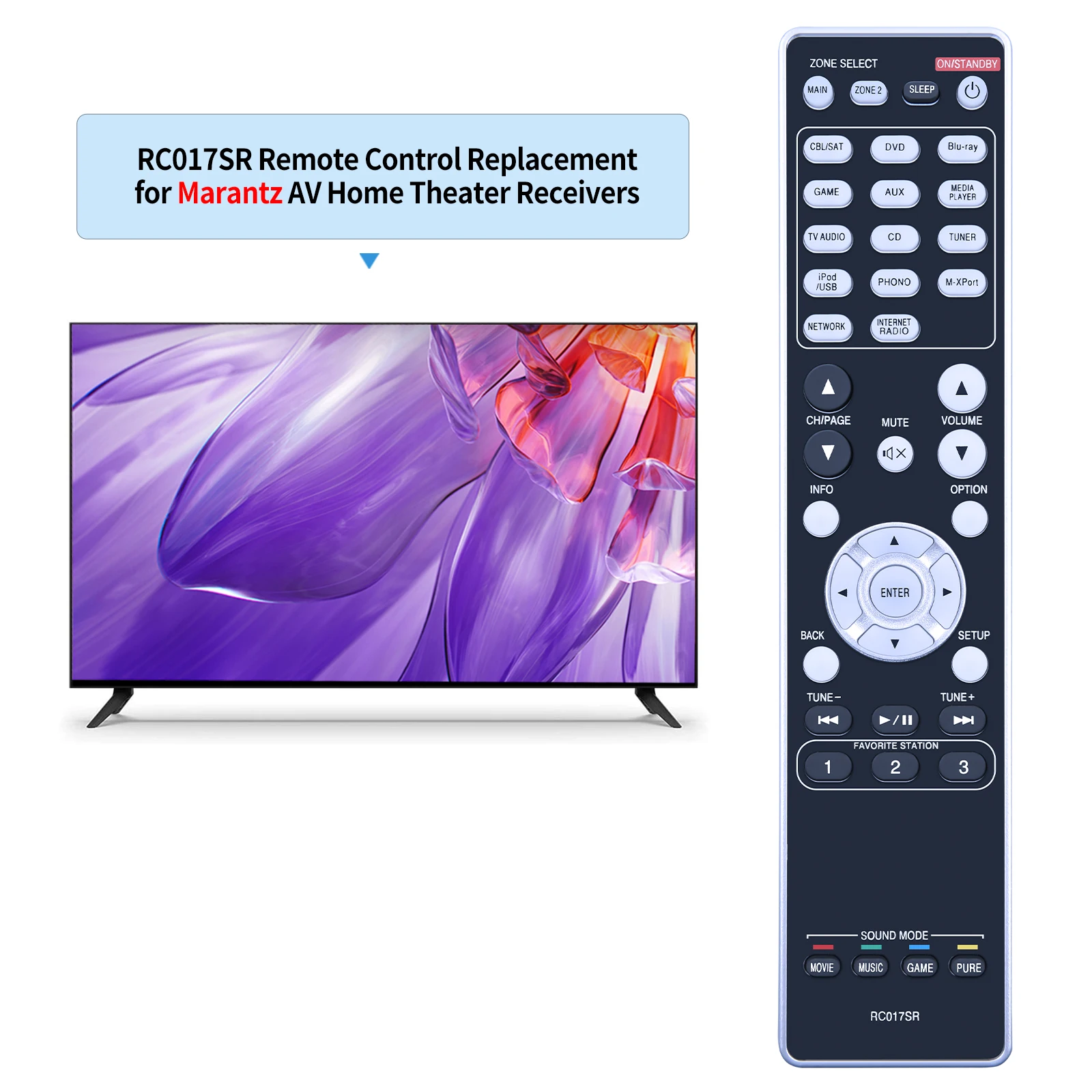 Mando a distancia RC017SR para receptor Surround Marantz AV SR5007 SR6007 - imagen 2