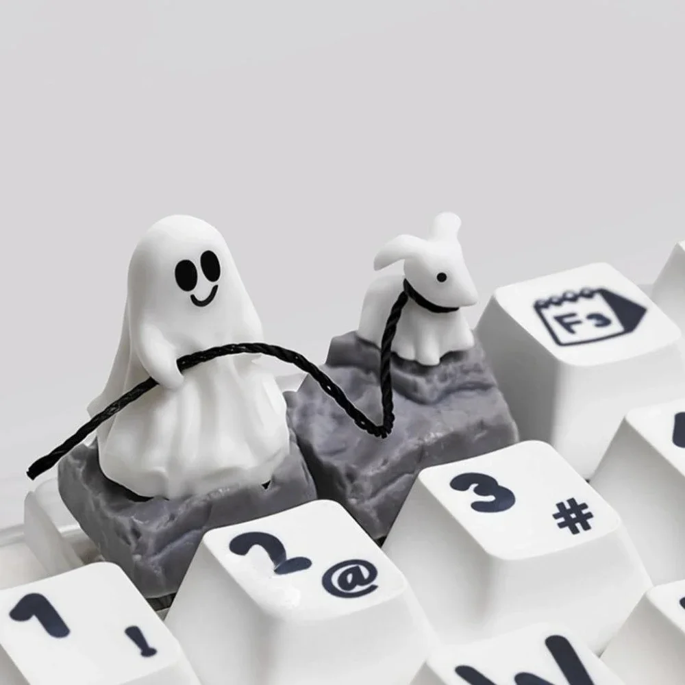 Ghost Keycap Cross personalizado Universal creativo translúcido Teclado mecánico Keycap DIY Cross 3D - imagen 5