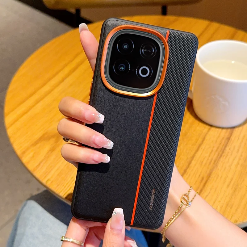 Para VIVO iQOO Z10 Turbo,Z10 Turbo Pro, NEO 10 5G, Y300 GT funda ELVEV hermosa cubierta dura de cuero PU para protección de lente de PC - imagen 3