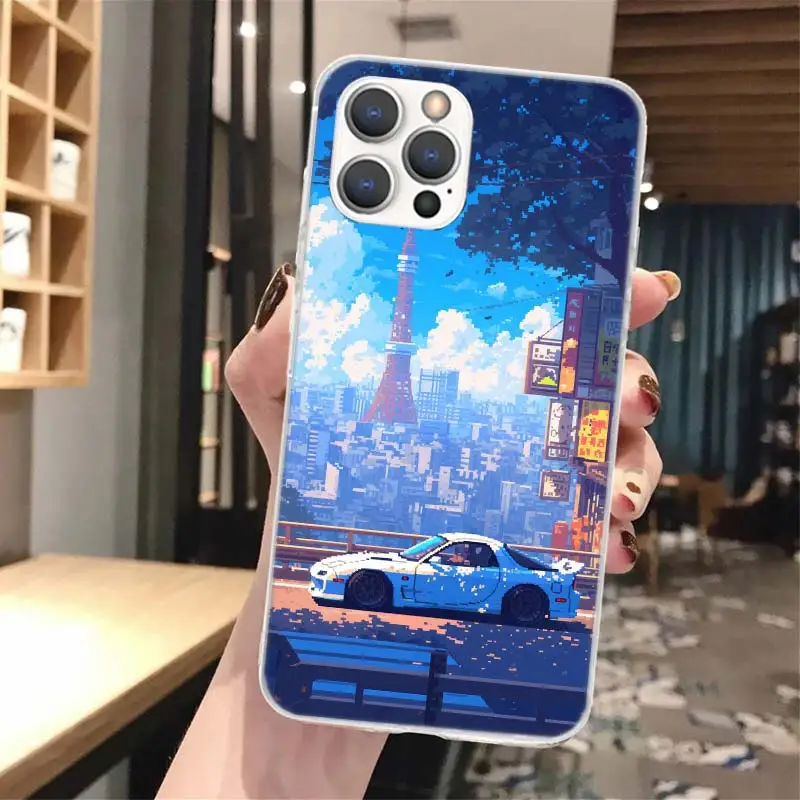 JDM Car RX7 Cool Silicon Call Phone Case para iPhone 11 12 Mini 13 Pro X XS Max XR 7 8 Plus 6 6S 5 5S SE 2020 - imagen 5