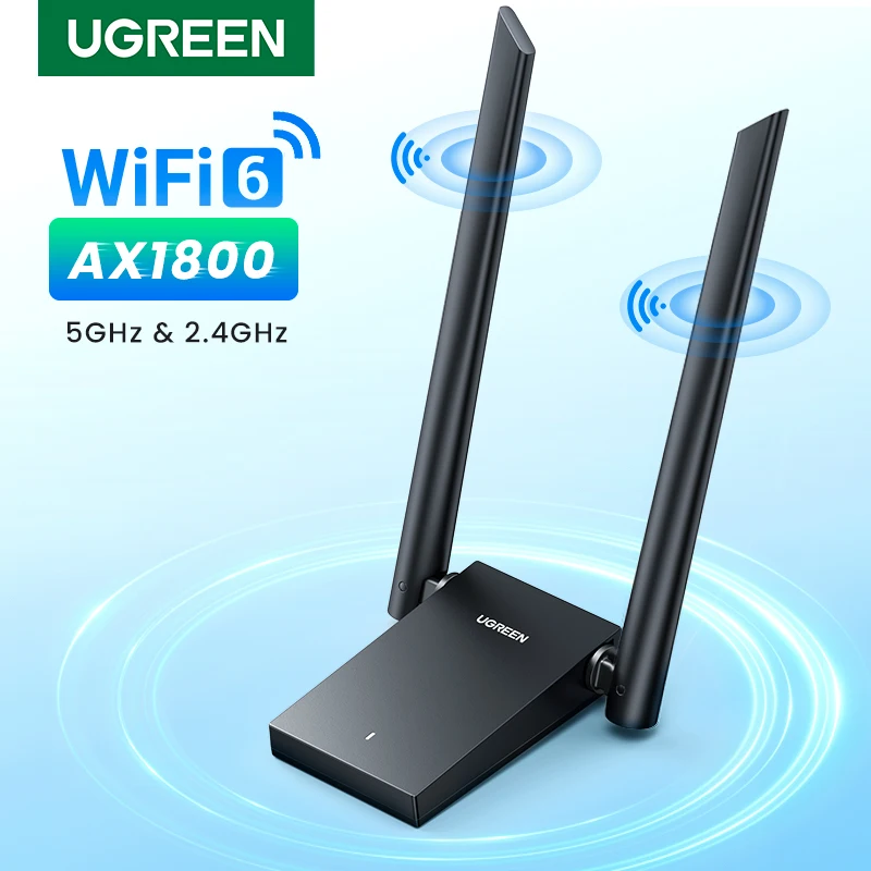 UGREEN Adaptador WiFi AX1800 USB 3.0 Doble Banda 5G/2.4G