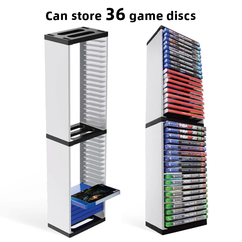 Soporte de caja de almacenamiento de doble capa para disco Host DATA FROG, estante de disco para PS5/PS4/Switch, accesorios de soporte para Xbox Series X - imagen 2