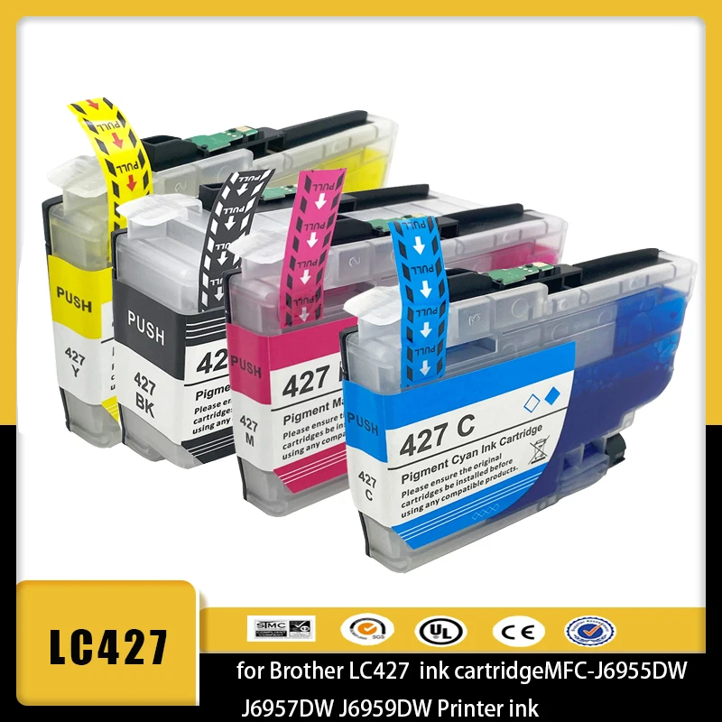 Vilaxh LC427 LC427XL cartucho de tinta para impresora Brother LC427 LC427XL HL-J6010DW MFC-J5955DW MFC-J6955DW MFC-J6957DW MFC-J6959DW