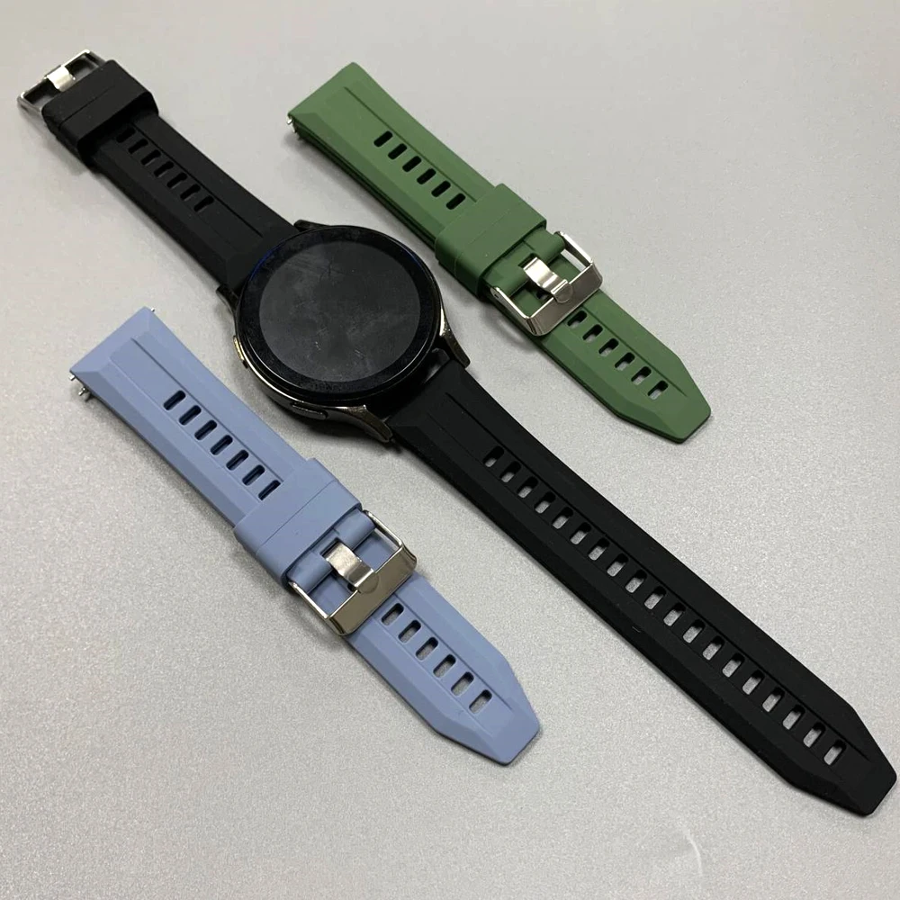 Correa de silicona de 22mm para Samsung Galaxy Watch3, 45mm, 46mm/Gear S3, pulsera clásica para reloj inteligente HUAWEI WATCH GT6, banda deportiva de 46mm - imagen 3