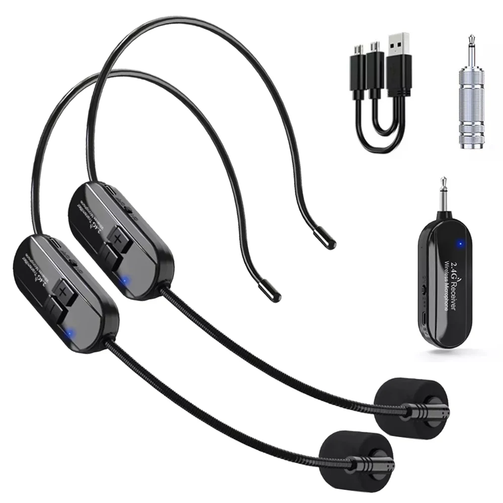 Transmisor de micrófono inalámbrico profesional, sistema de PA de voz, 2,4G, para enseñanza de guitarra, Fitness, juegos - imagen 2