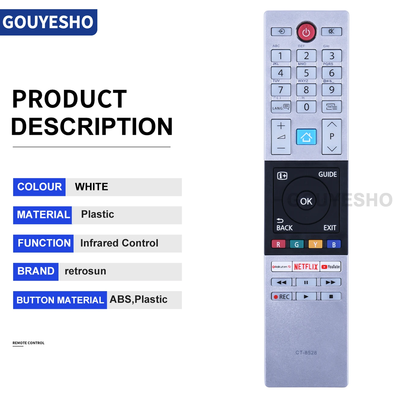 Nuevo CT-8528 para Toshiba TV Control remoto 65U6863DG 32L3866DG 24W3863DA 43V5863DB 49V5863DB 55V5863DB 58L7350U 65L9300 84L9300 - imagen 4