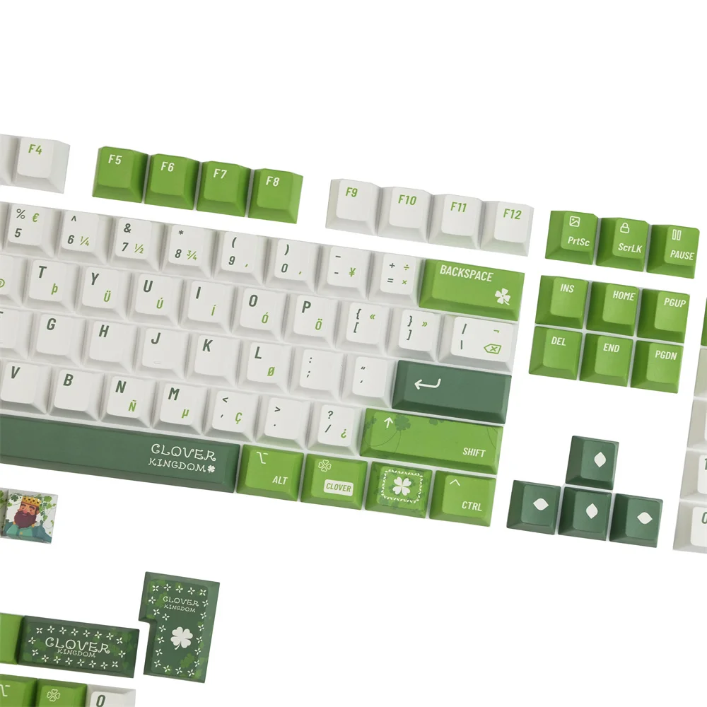 Tapa de teclado PBT Cherry Profile, 142 teclas, sublimación de tinte, Etymon irlandés, diseño Original, Teclado mecánico MX Switch - imagen 3