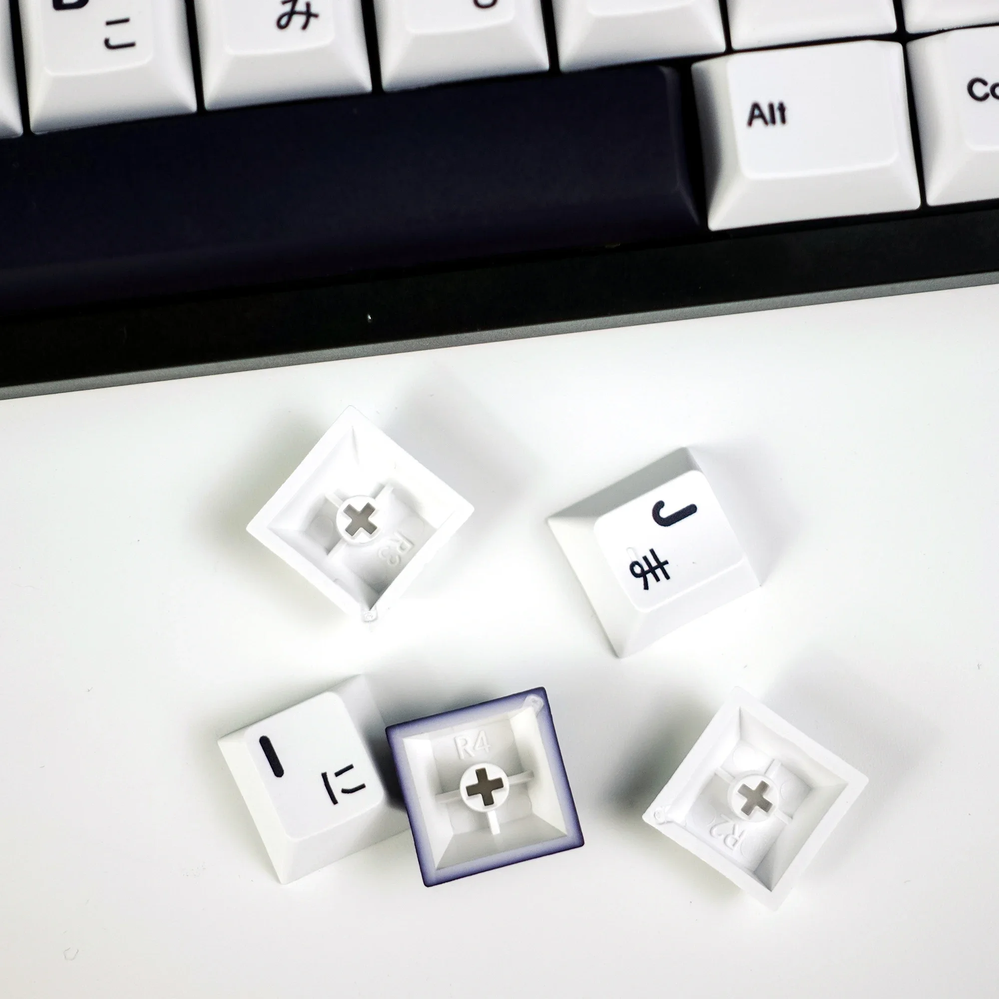 KBDiy-teclas de arco de perfil de cereza para teclado mecánico, juego de teclas japonesas PBT, 147 teclas para interruptores MX, sublimación de cinco lados aula F87 F108 F99 Pro ACE60 ACE68 RAINY75 AK74 gx87 crush80 ra - imagen 5