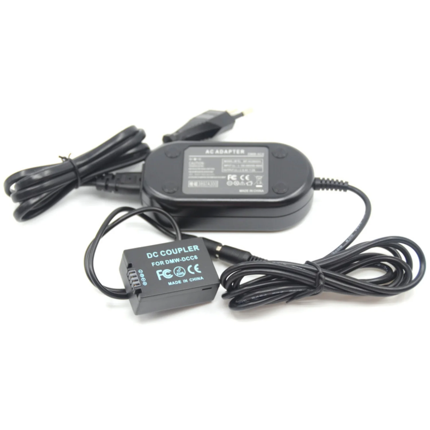 DMW-BMB9E DMW-BMB9 batería simulada DMW-DCC6 acoplador CC y DMW-AC8 adaptador de corriente CA fuente de cargador para Panasonic FZ100 FZ48 FZ45 FZ40