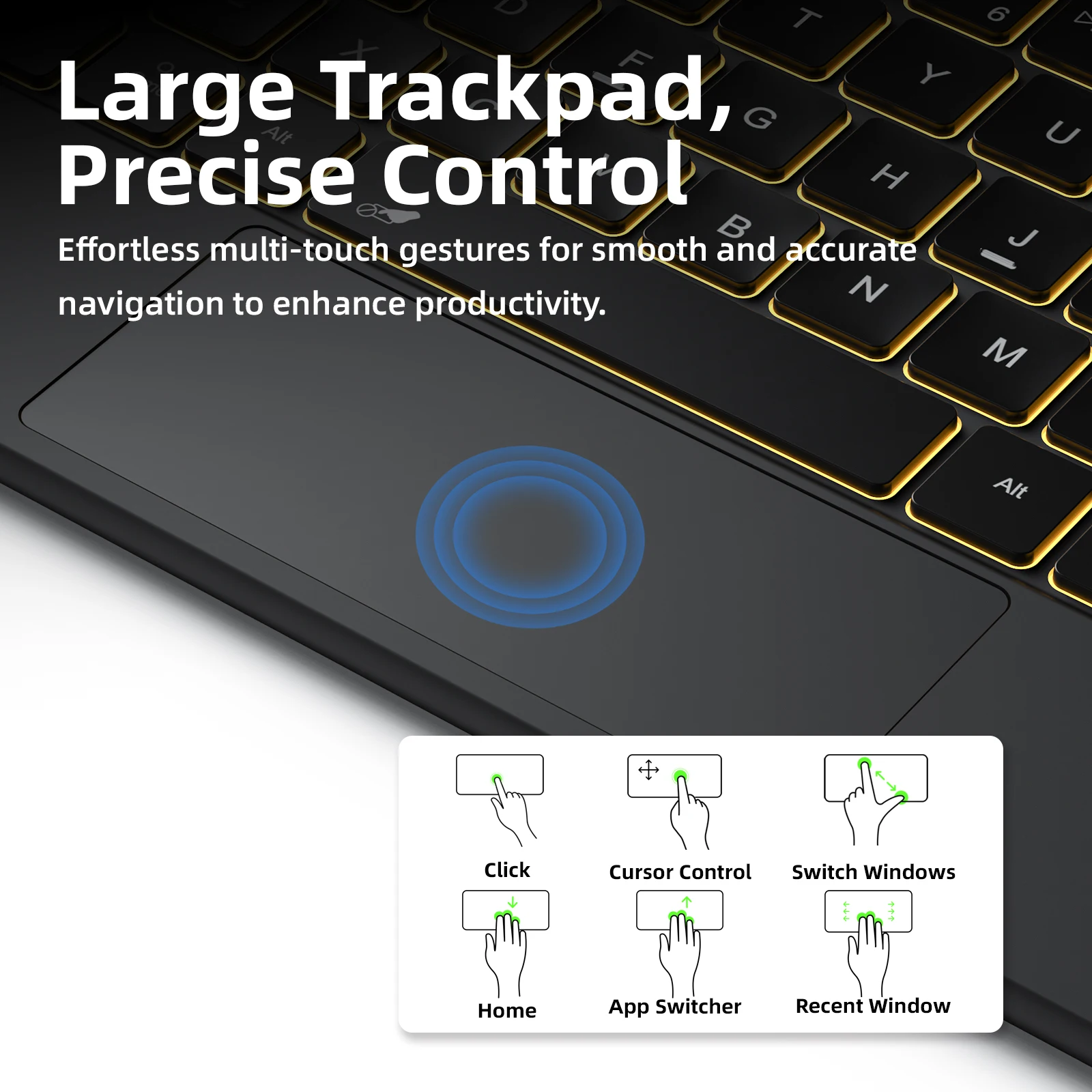 Magic Keyboard For Samsung Galaxy Tab S11 S10 Plus S9 S10 FE S8 S7 S10 Lite floating Adjustable angle One-click Access to Bixby - imagen 4