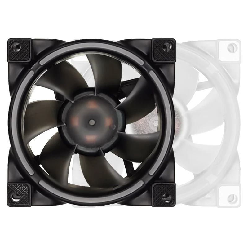 JUMPEAK 8025 80mm ventilador de la caja de la computadora rodamiento magnético ARGB síncrono 4PIN PWM 8cm Sistema de refrigeración de la PC Enfriador de CPU ventilador RGB - imagen 5