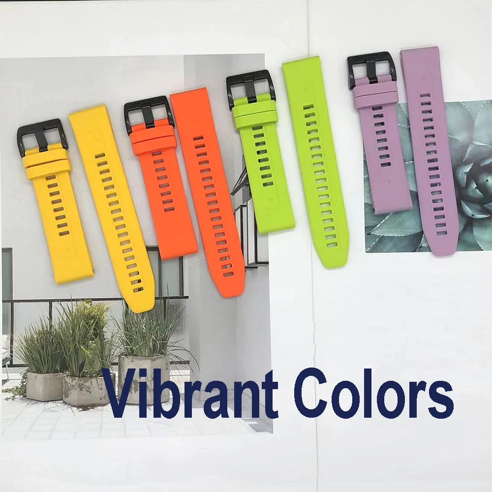 Correa de reloj de silicona Quickfit de 22/26mm para Garmin Fenix 8 47/51mm E 7 7X Pro 5/5X Plus 6X/6 correa transpirable opción de regalo Ideal