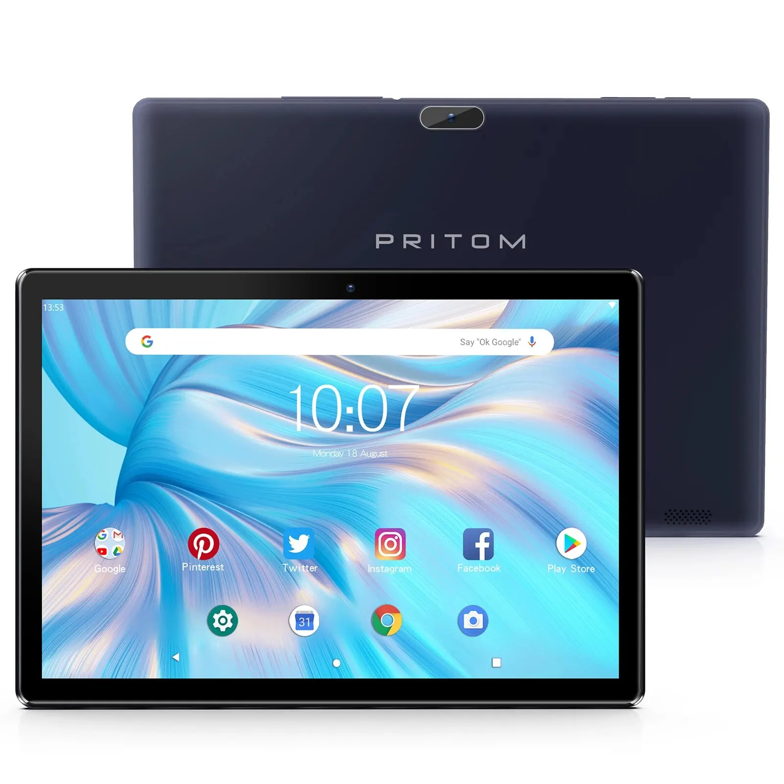 PRITOM Tablet Android 10 Pantalla HD IPS Cámara Trasera WiFi - imagen 2