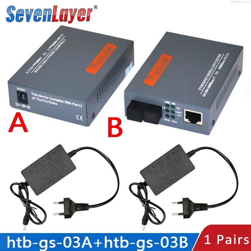 Conversor Fibra Óptica Gigabit HTB-GS-03 – Puerto SC Monomodo