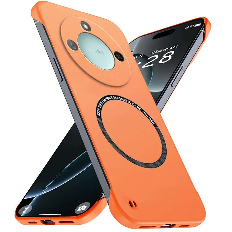 Funda de teléfono magnética ultrafina para Honor X60 HonorX60 Pro X60i, cubierta dura sin marco sin huellas dactilares, armadura sin bordes a prueba de golpes - imagen 2