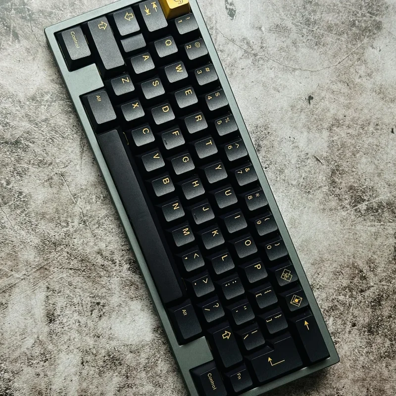 GMK BALCK GOLD Keycaps PBT tinte sublimación tapa de tecla personalizado cereza perfil tapas de teclado mecánico accesorio para PC mesa portátil - imagen 2