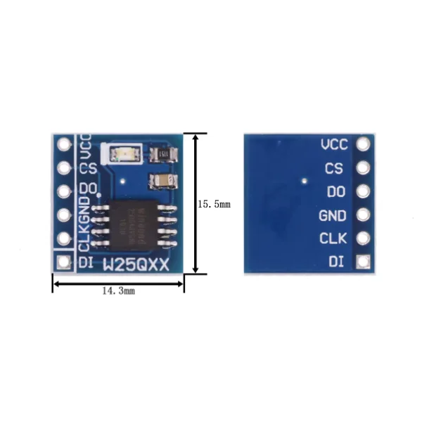 Módulo de Almacenamiento FLASH SPI, placa adaptadora de interfaz BV FV, W25Q32, W25Q64, W25Q128, W25Q80, W25Q16 - imagen 2