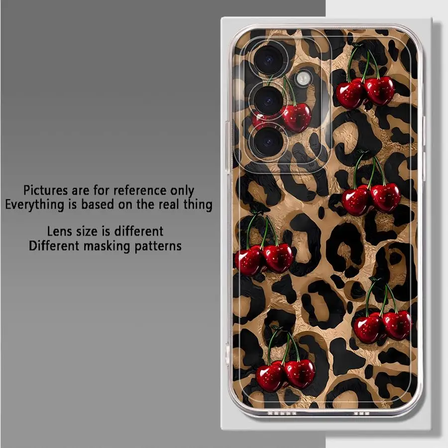 Funda de teléfono suave para Samsung Galaxy S22 FE Note 20 Ultra 10 S25 Edge S24 S23 Ultra S20 Plus S21 Premium estampado de leopardo - imagen 2