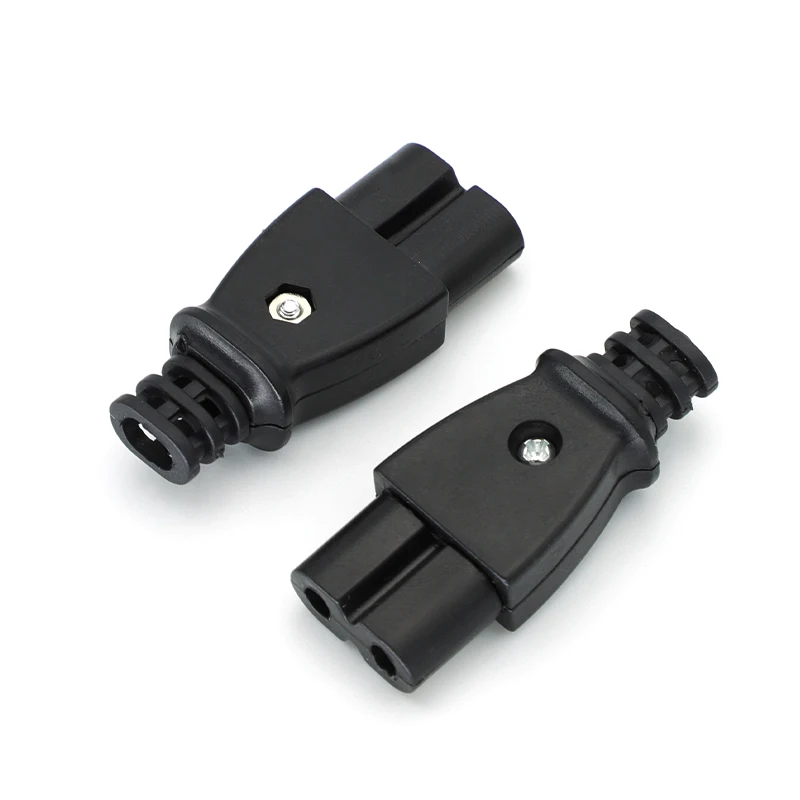 Toma de corriente macho C8, enchufe hembra C7, conector eléctrico integrado, CA 2,5a, 5A, 250v, enchufe en forma de 8 - imagen 3